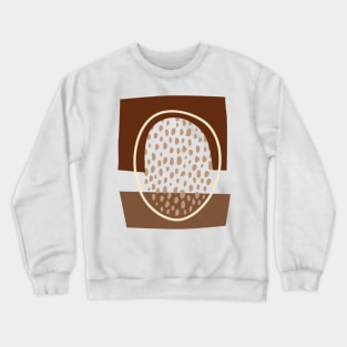 Warm Toned Dots Boho Abstract Shapes  Design Crewneck Sweatshirt